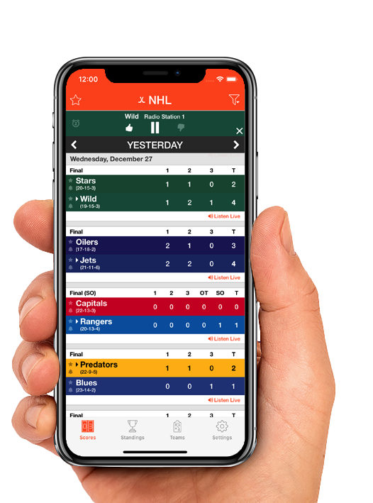 NHL Hockey Radio | iOS Android | Brady Software